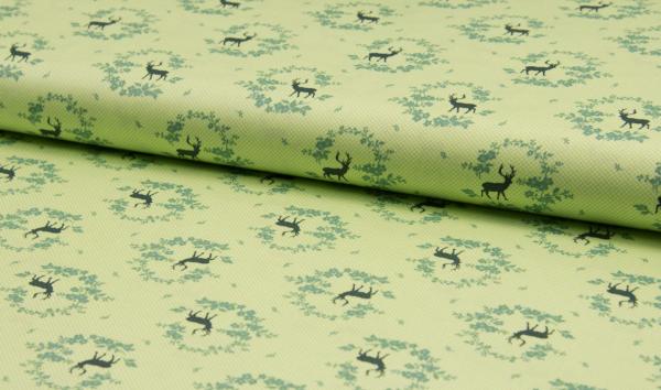 Trachtenstoff Hirsch Lime