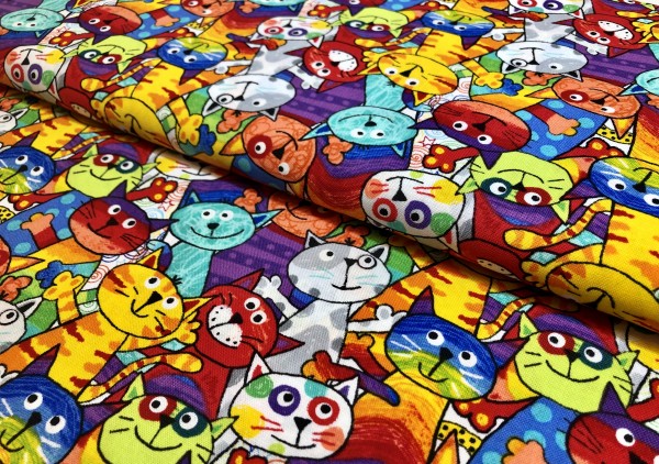 Patchwork Baumwolle cool Cats
