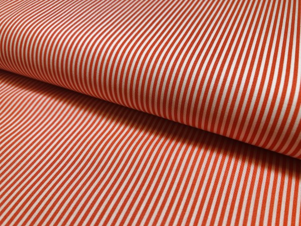 Baumwolle Poplin Stripes Coral