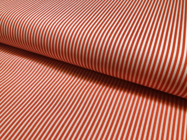 Baumwolle Poplin Stripes Coral