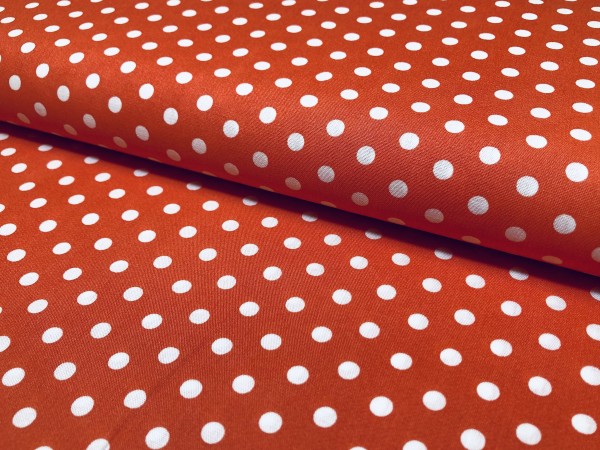 Baumwolle Big Dot Coral White