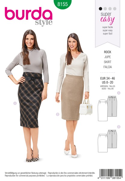 burda super easy Rock 34-46 8155