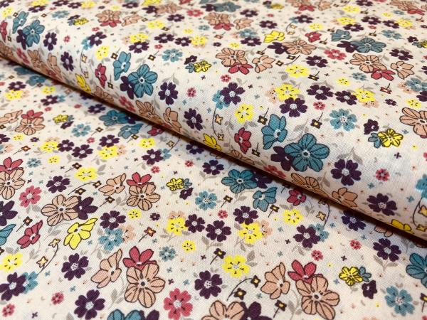 Baumwolle Poplin Bigflowers Salmon