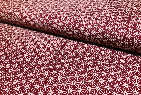Japanstoff Asanoha rot