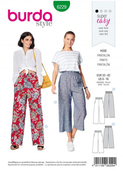 burda super easy Hose 32 - 42 6229
