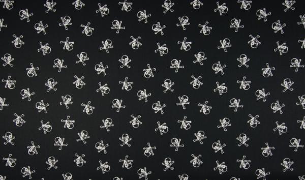 Baumwollstoff Skulls & Bones