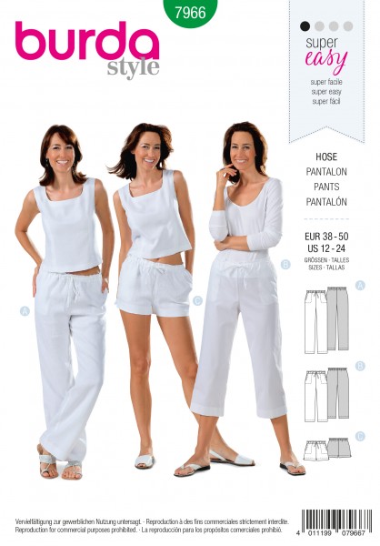 burda super easy Hose 38 - 50. 7966