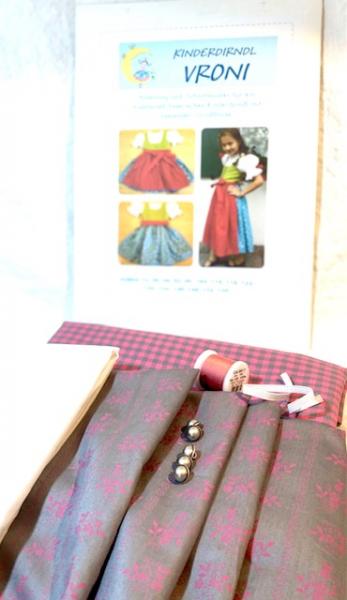 Kinderdirndl Nähpaket inkl. Schnittmuster