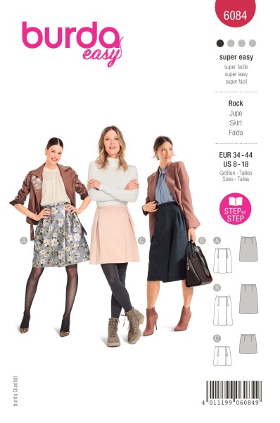 burda super easy Rock 34-44 6084