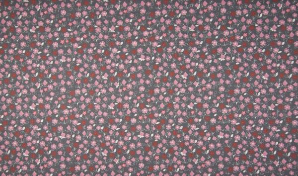Baumwolle Poplin Grey-Fuchsia