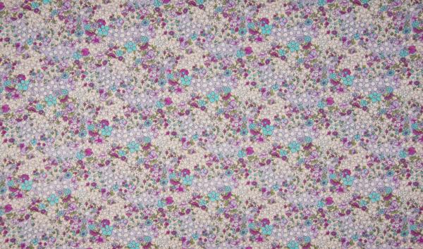 Baumwolle Poplin Flowers Fuchsia