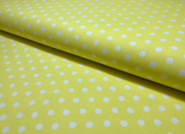 Baumwolle Big Dot Yellow White