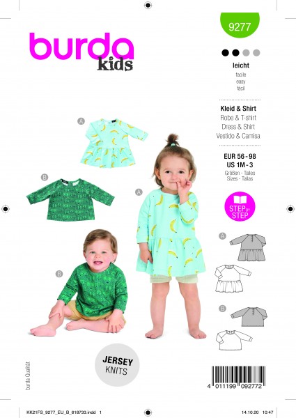 burda Baby Kleid T-Shirt 56 - 98 9277