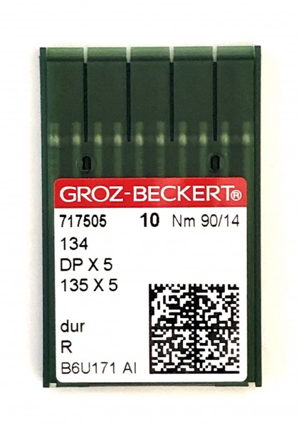 134R Groz Beckert DP X5 NM 90/14 Rundkolben Maschinennadel 